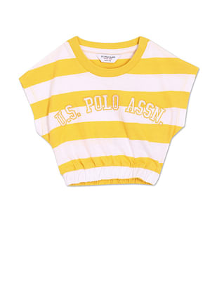 U S Polo Assn Kids Crew Neck Colour Block T-Shirt