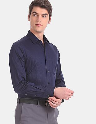 Arrow Mens Dress Shirt Regular Fit Stretch Poplin Solid