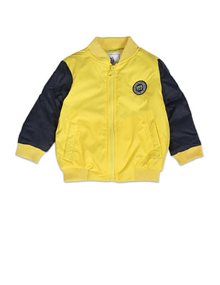 U S Polo Assn Kids Stand Collar Colour Block Jacket