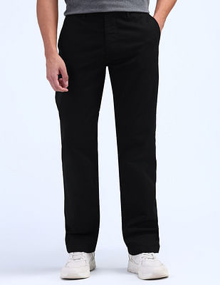 Flying Machine Regular Fit Solid Trousers