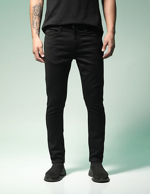 Flying Machine Slash Slim Tapered Fit Clean Look Jeans