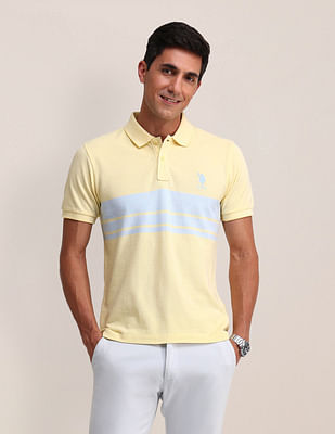 U S Polo Assn Horizontal Striped Slim Fit Polo Shirt