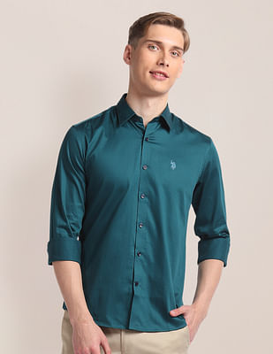 U S Polo Assn Self Design Premium Shirt