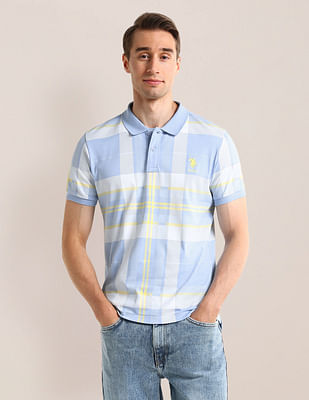 U S Polo Assn Checked Regular Fit Polo Shirt