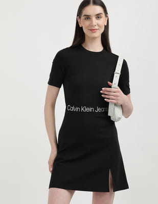calvin klein women's faux-leather-skirt a-line dress Designer Calvin Klein Faux Leather Skirt Dresses for Women - Up to 65% off