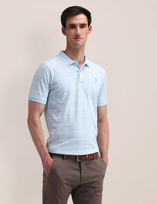 U S Polo Assn Slim Fit Printed Polo Shirt