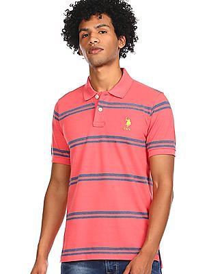 U S Polo Assn Cotton Striped Polo Shirt