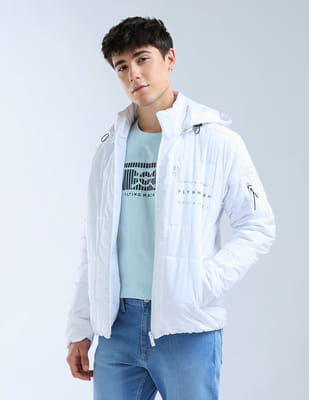 Buy Flying Machine Typographic Printed Regular Fit Jacket - NNNOW.com