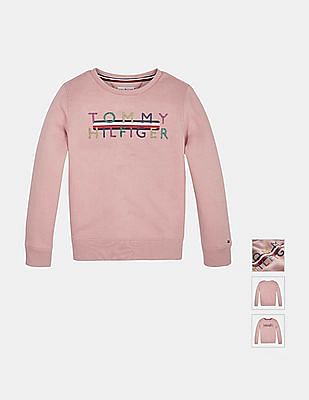 tommy hilfiger crew neck logo sweatshirt