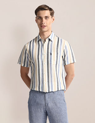 U S Polo Assn Vertical Stripe Tailored Fit Shirt