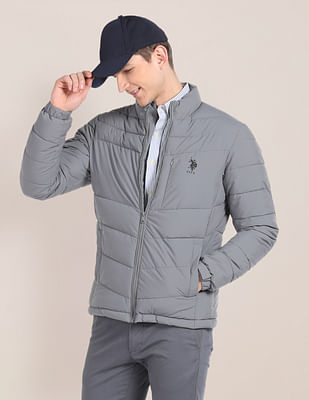 U S Polo Assn High Neck Quilted Jacket