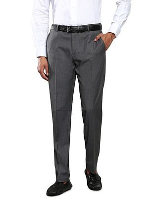 Buy Men's Grey Waterproof Formal Pants Online In India