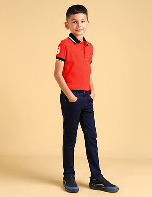 U S Polo Assn Kids Boys Regular Solid Polo Shirt