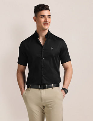 U S Polo Assn Tailored Regular Fit Solid Shirt