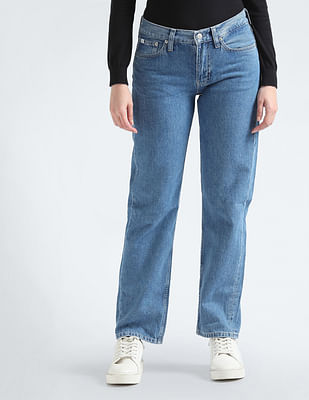 Calvin Klein Jeans Low Rise Rinsed Straight Jeans