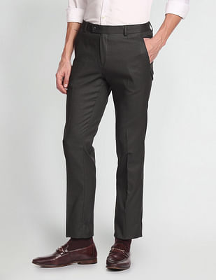 Arrow Hudson Tailored Regular Fit Dobby Formal Trousers