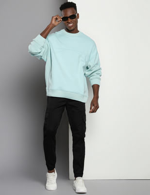 Buy Calvin Klein Crew Neck Kangaroo Pocket Sweatshirt