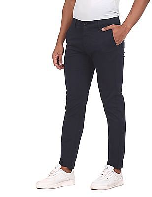 U S Polo Assn Flat Front Solid Casual Trousers