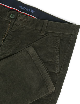 Buy ARROW SPORT Mens Flat Front Slim Fit Stripe Corduroy Trouser | Shoppers  Stop