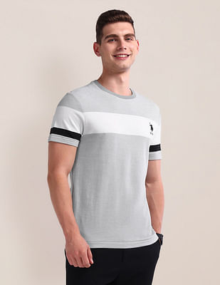 U S Polo Assn Horizontal Stripe Slim T-Shirt