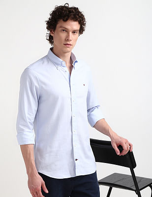 Tommy Hilfiger Long Sleeve Solid Oxford Shirt