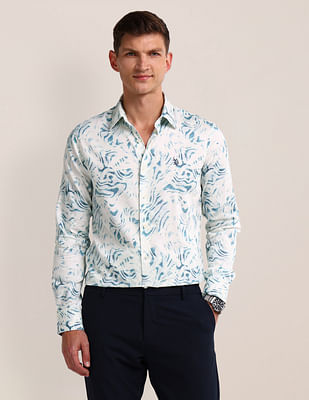 U S Polo Assn Abstract Print Regular Fit Shirt