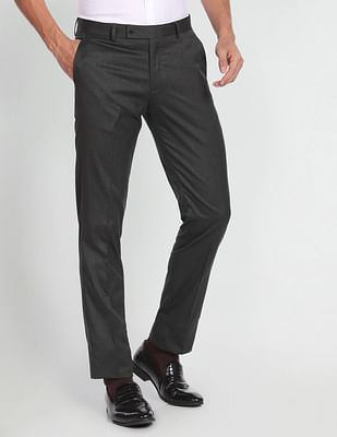 Arrow Tailored Regular Fit Dobby Formal Trousers