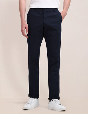 U S Polo Assn Denver Slim Fit Solid Trousers