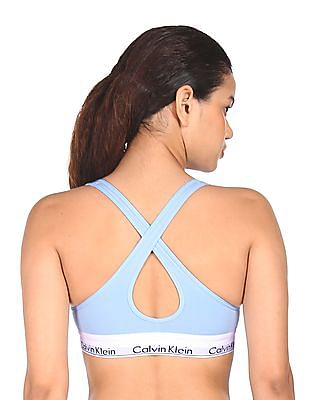 Buy Calvin Klein Underwear Women Light Blue Racerback Sports Bra 
