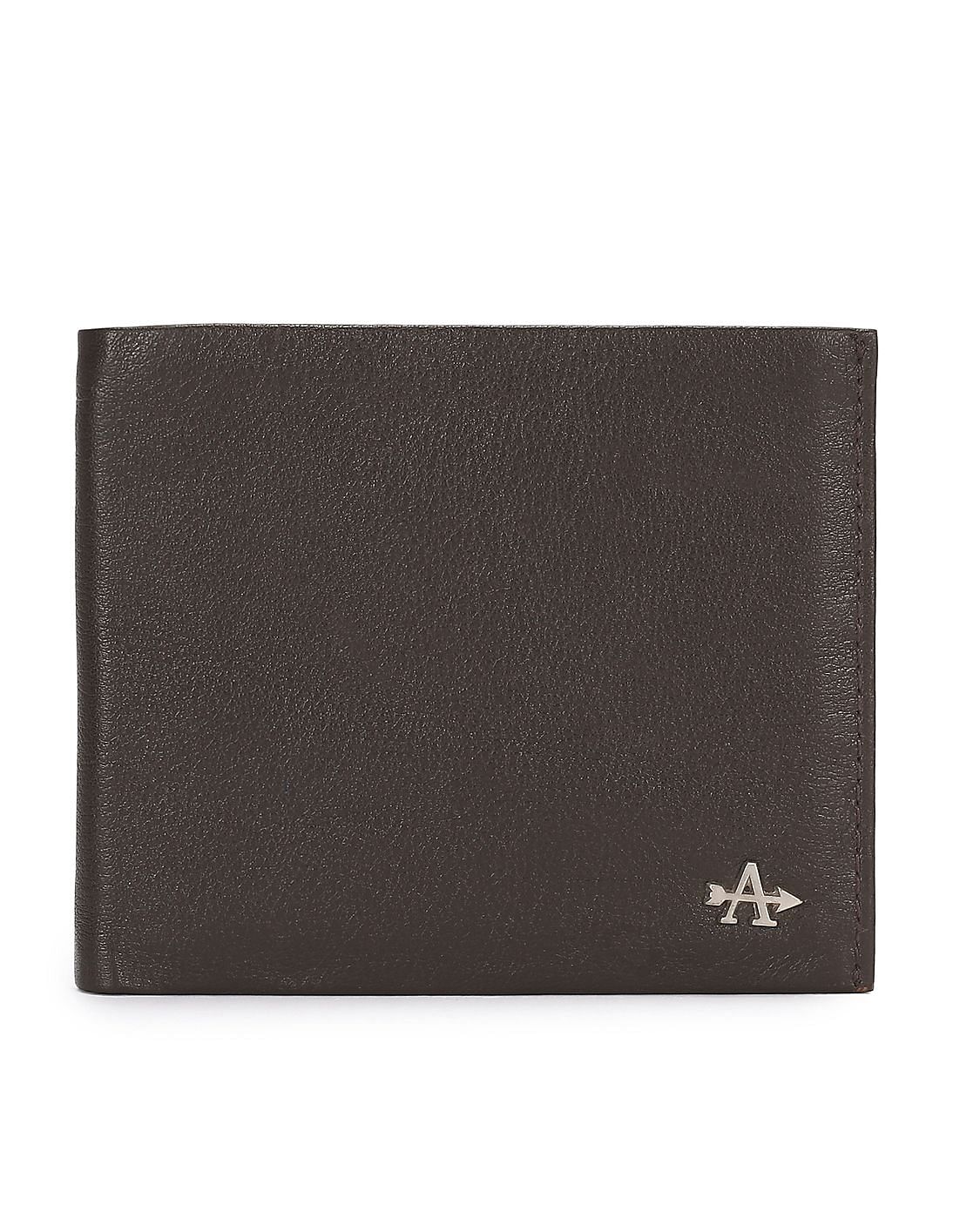 Buy Arrow Men Brown Bi-Fold Textured Wallet - NNNOW.com