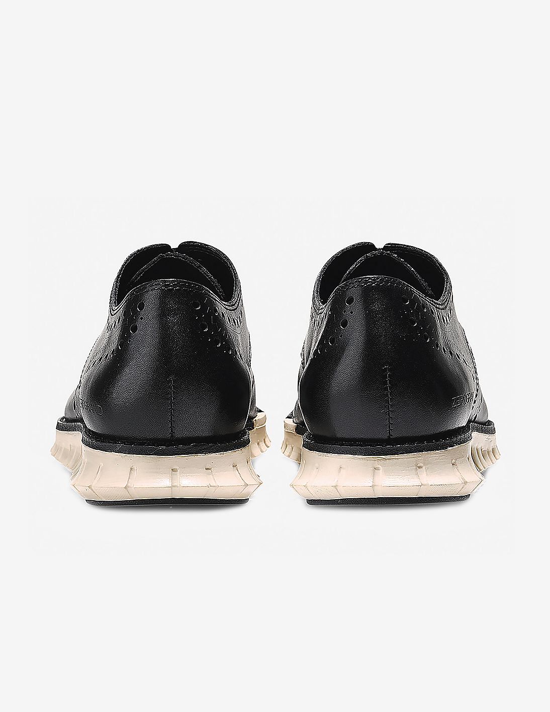 Buy Cole Haan Black ZERØGRAND Wingtip Oxford Shoes - NNNOW.com