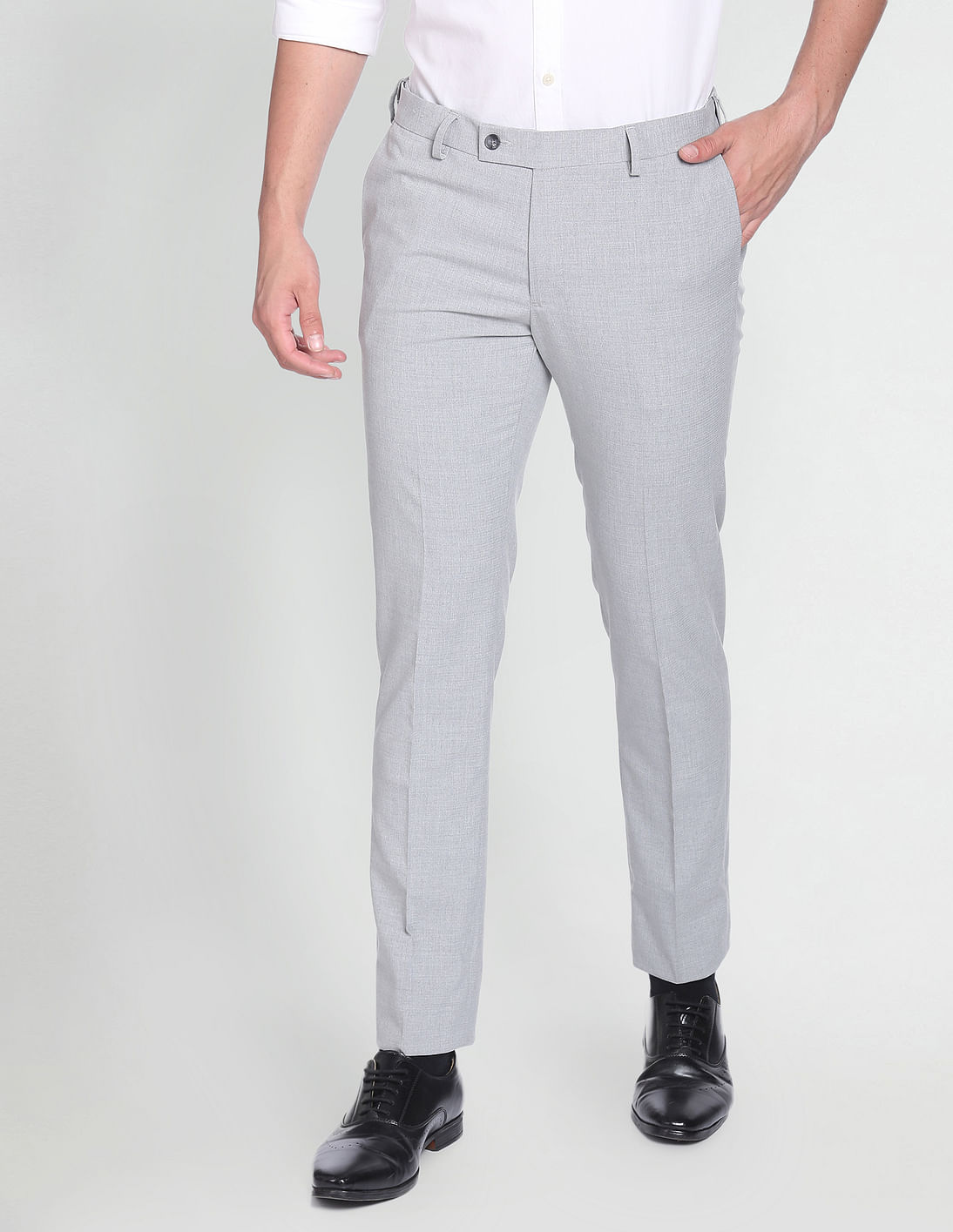 Buy Arrow Dobby Formal Trousers - NNNOW.com