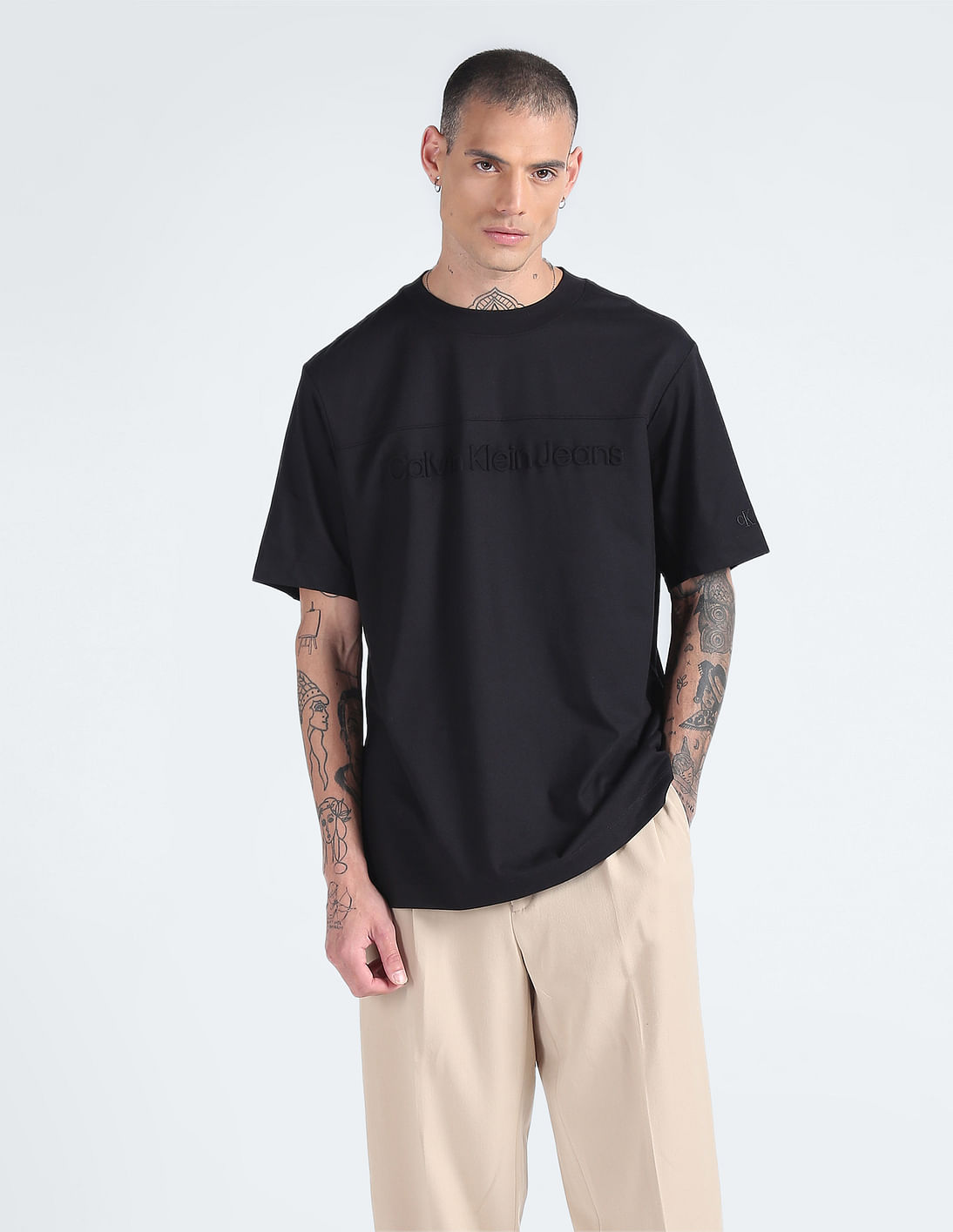 Buy Calvin Klein Jeans Institutional Logo Embossed Relaxed T