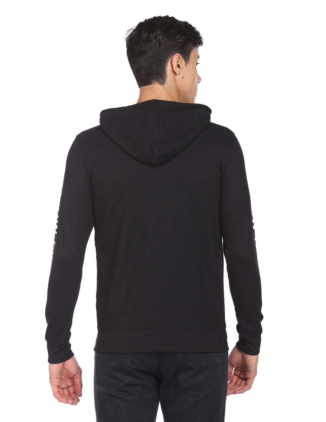 Buy Arrow Sports Hooded Zip Up Colour Block Sweatshirt - NNNOW.com