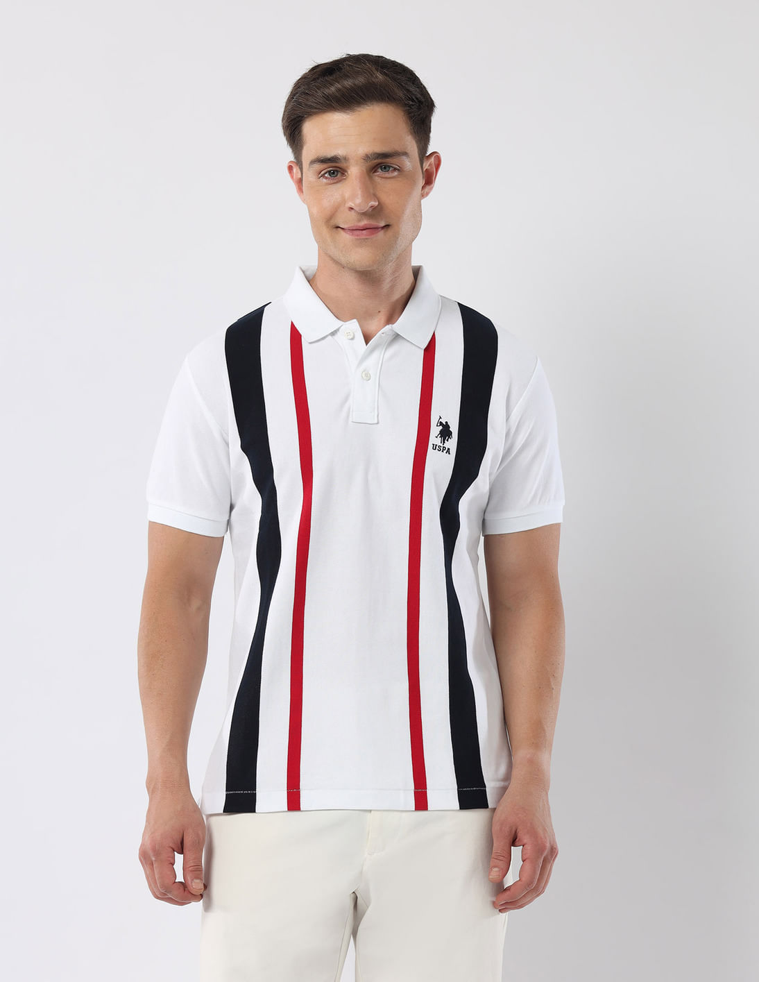 Buy U.S. Polo Assn. Vertical Striped 135 Anniversary Polo