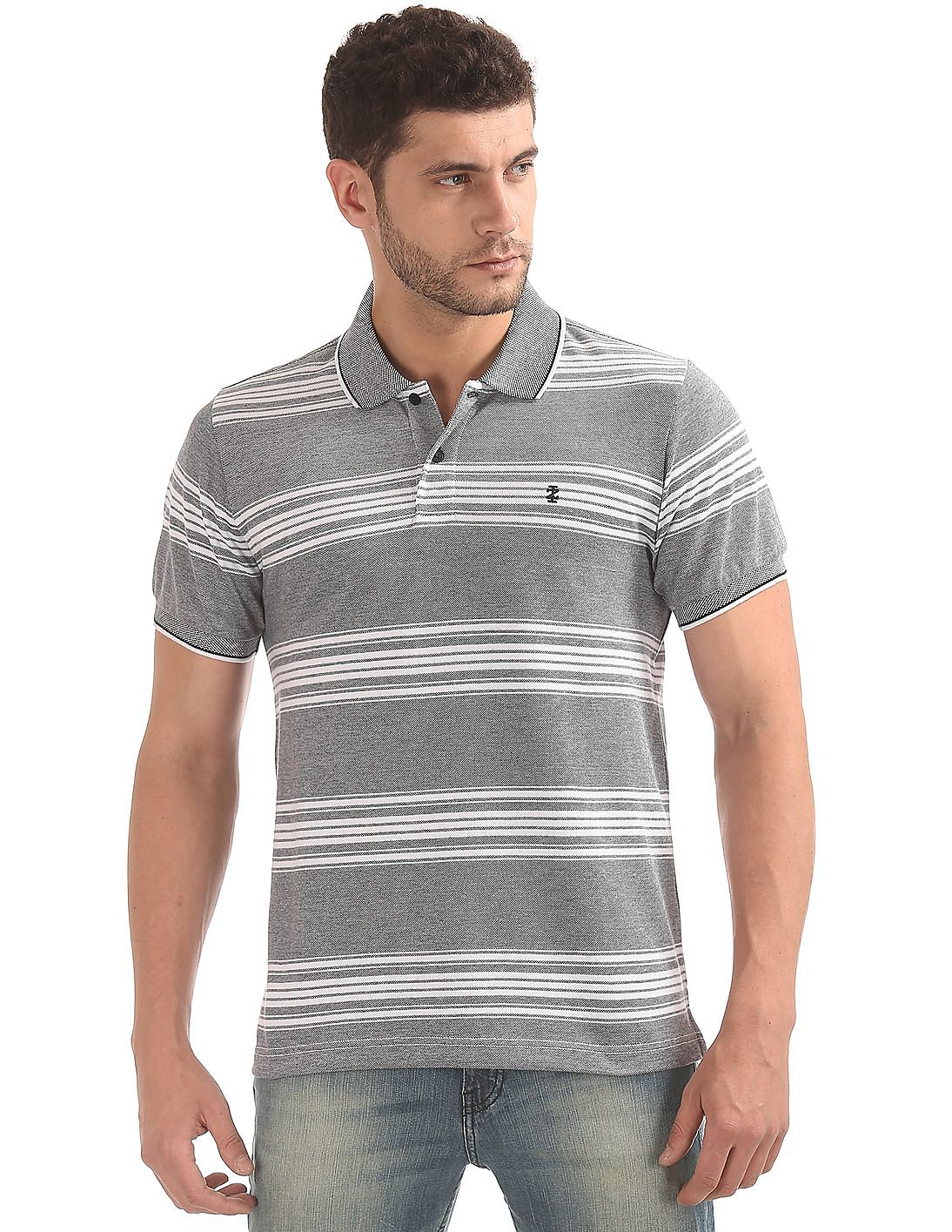 Buy Izod Men Striped Pique Polo Shirt - NNNOW.com