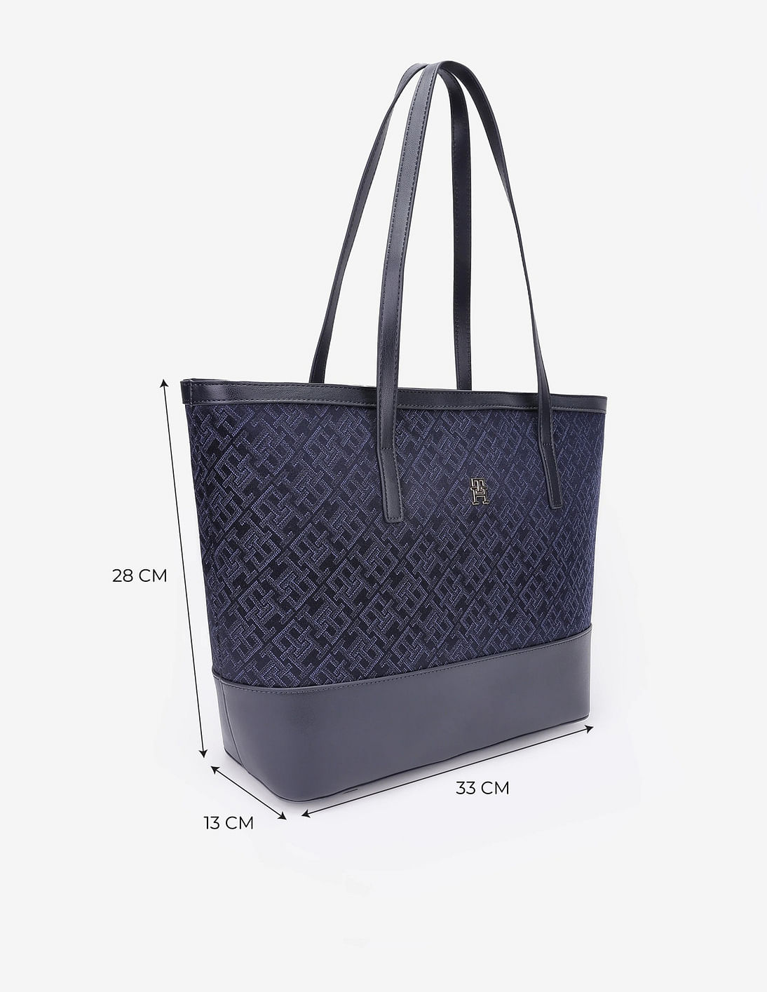 Buy Tommy Hilfiger Logo Blue Polyester Tote Bag - NNNOW.com