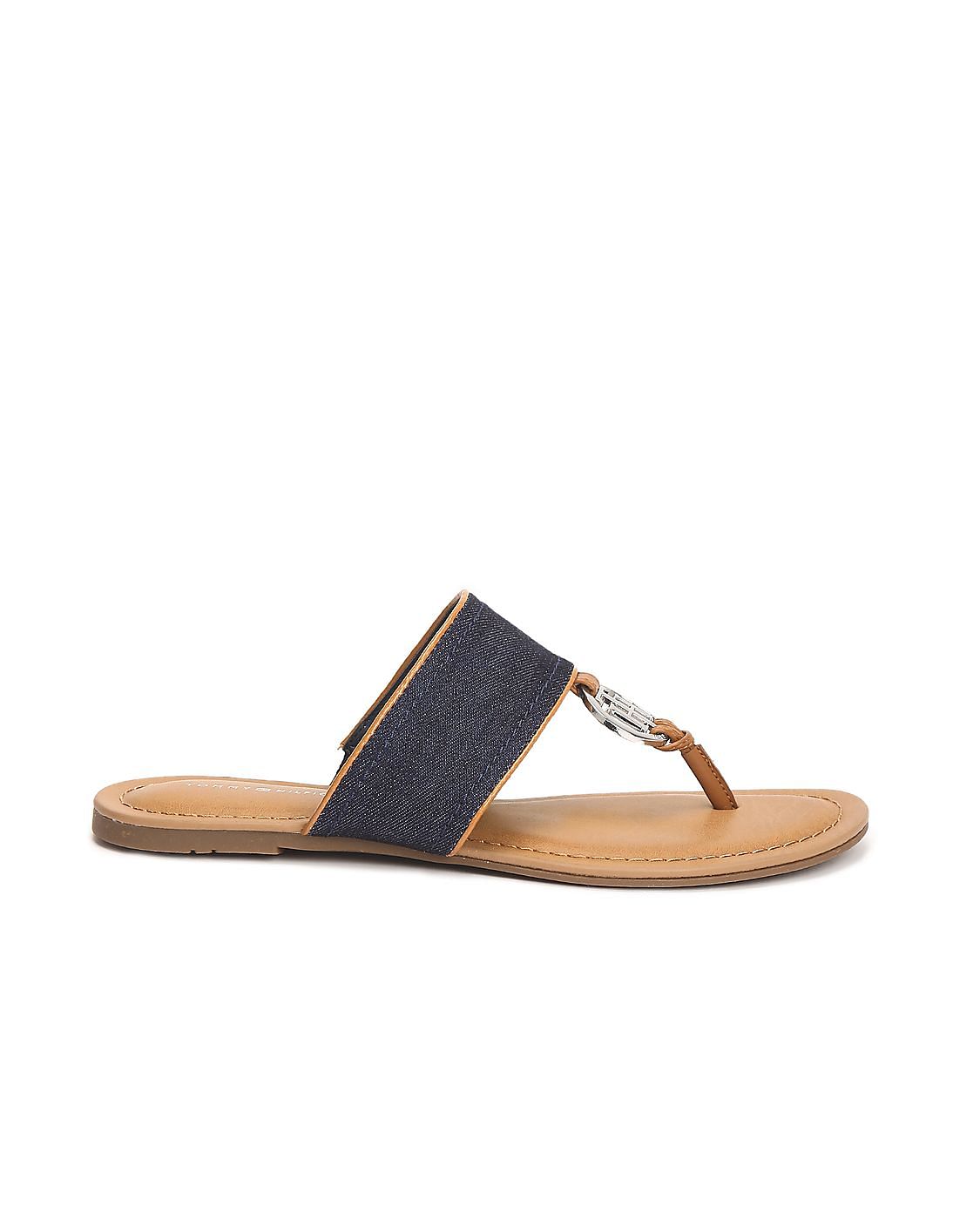 サンダル・ミュール Logo-embroidered ripstop sandals Black Textured Goldie Recycled Polyester Gem-Encrusted Slide