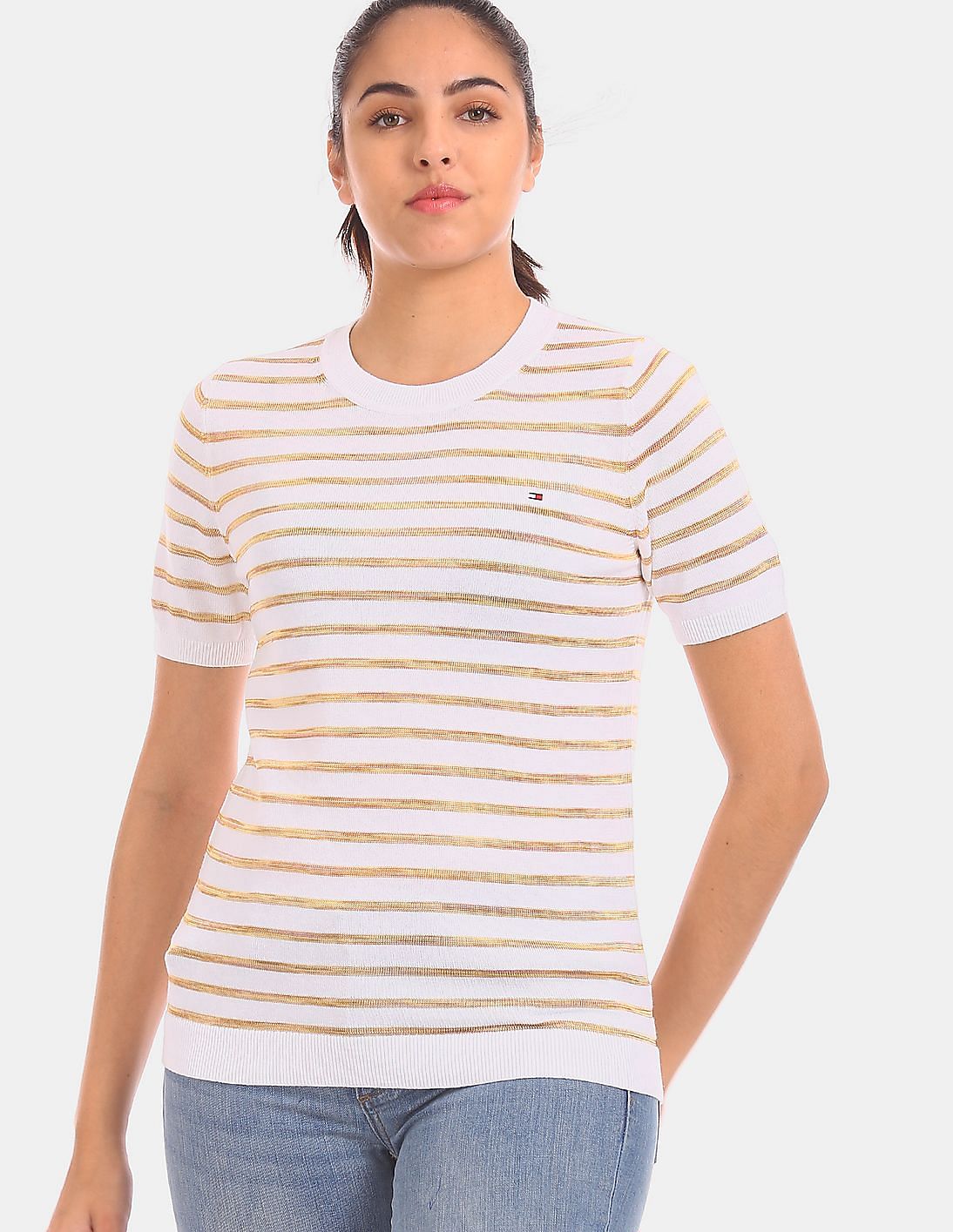 tommy hilfiger striped t shirt womens