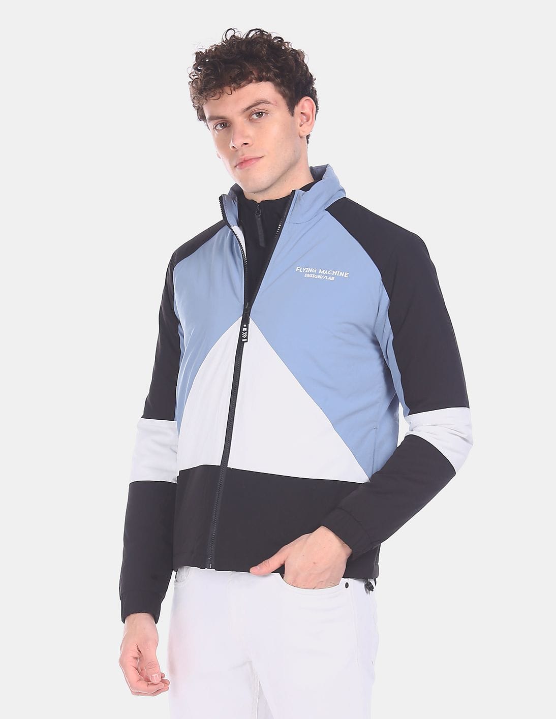 Buy Flying Machine Zip Up Panelled Jacket - NNNOW.com