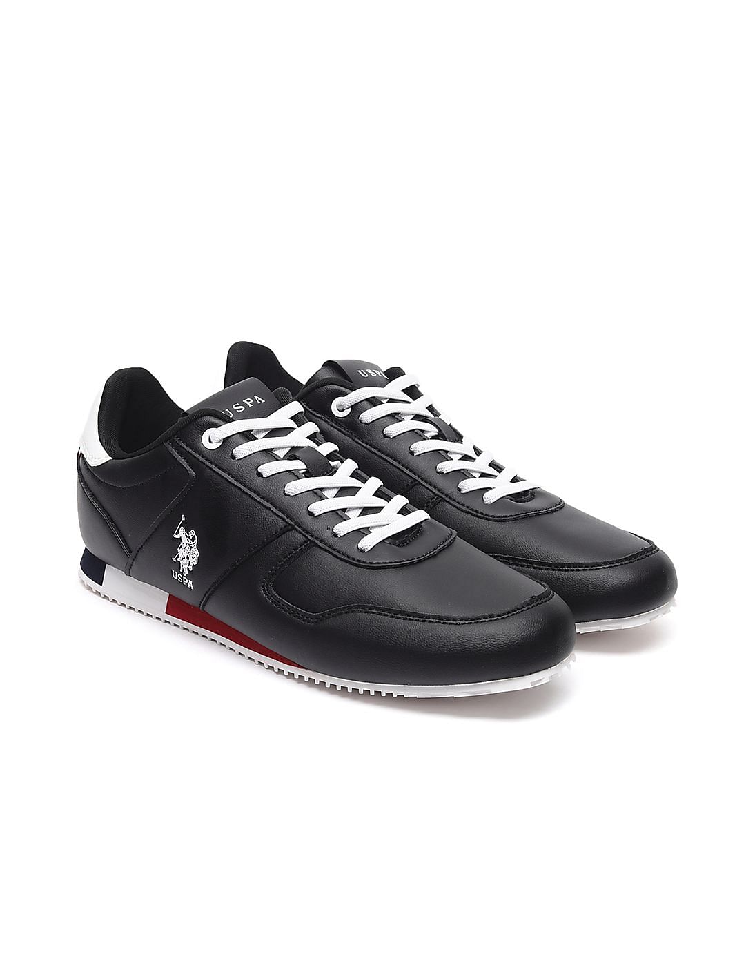 Buy U.S. Polo Assn. Men Black Lace Up Sorrento 2.0 Sneakers - NNNOW.com