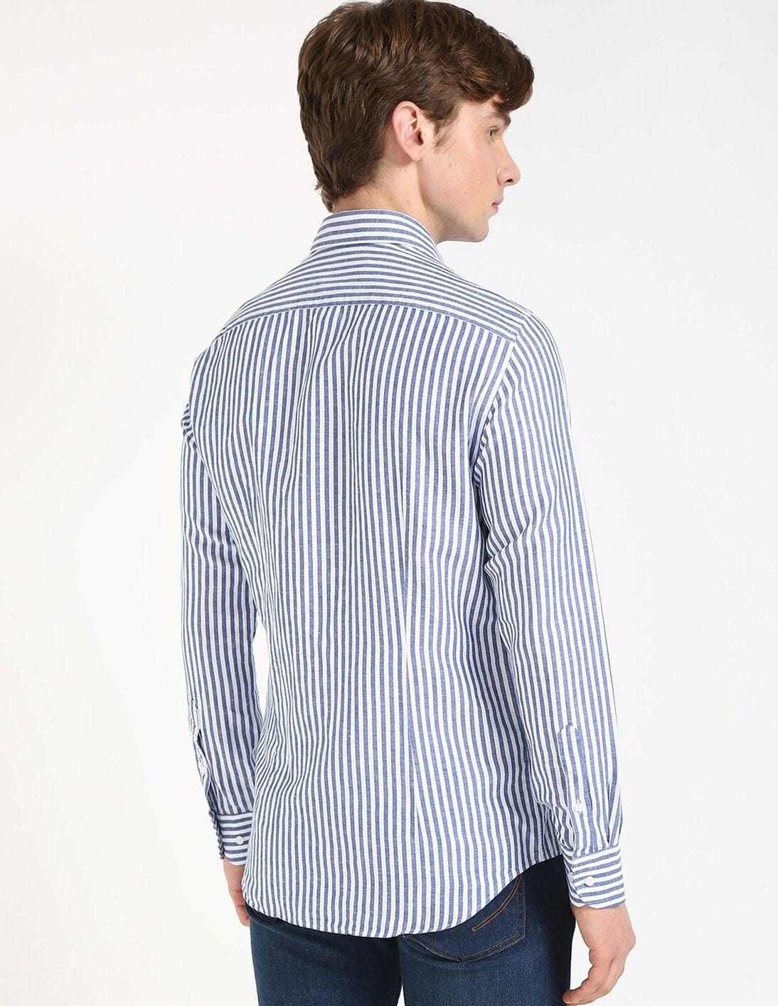 トップス COOTIE / Stripe Broad L/S Shirt - Navy Buy Tommy Hilfiger Mens Blue Vertical Striped Shirt - NNNOW.com