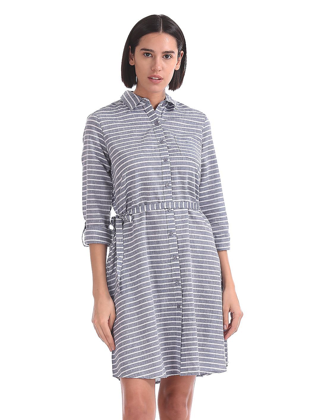 Buy U.S. Polo Assn. Women Stripe Shirt Dress - NNNOW.com
