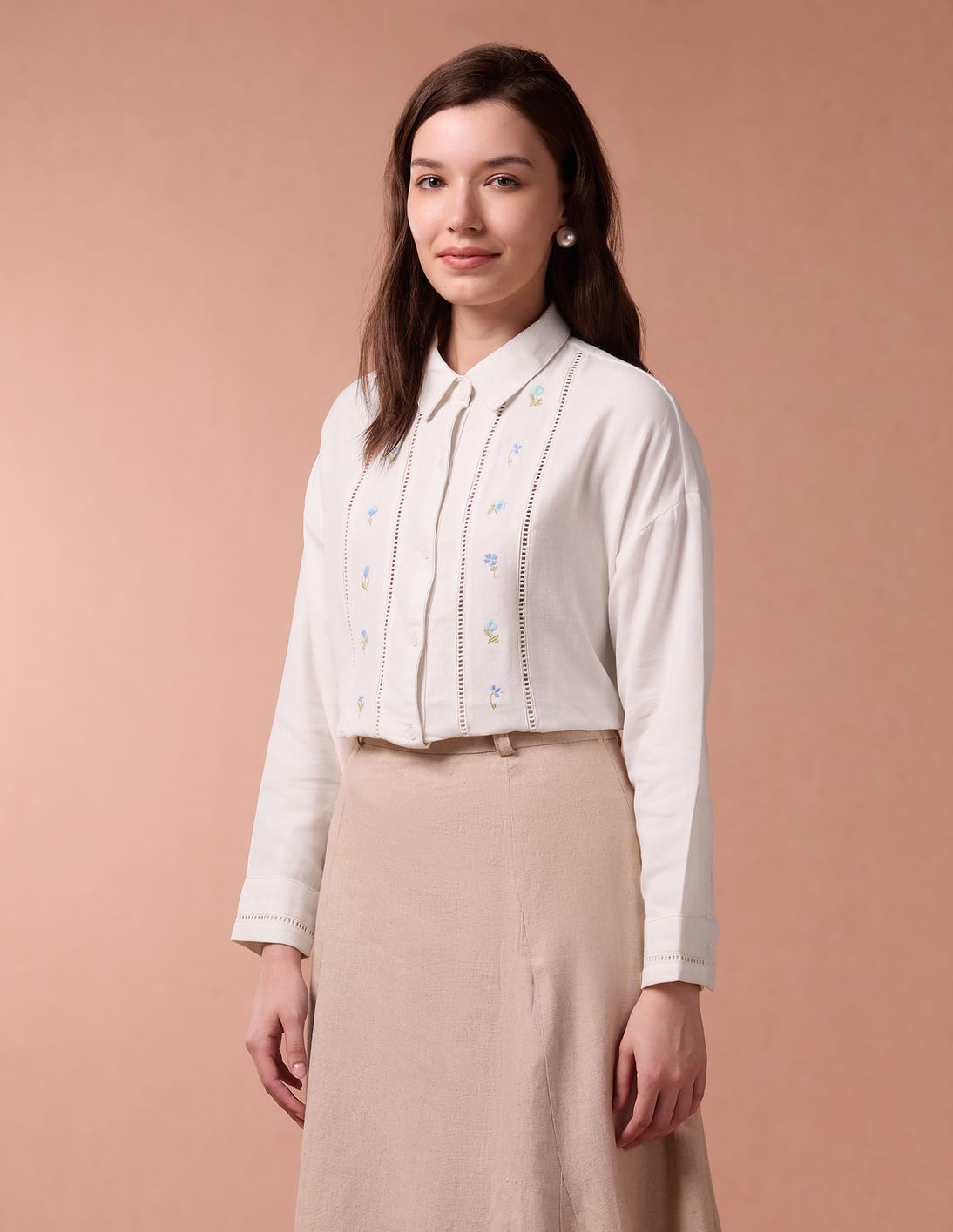 Ameri　CHEMICAL LACE OVER SHIRT Ameri CHEMICAL LACE OVER SHIRT