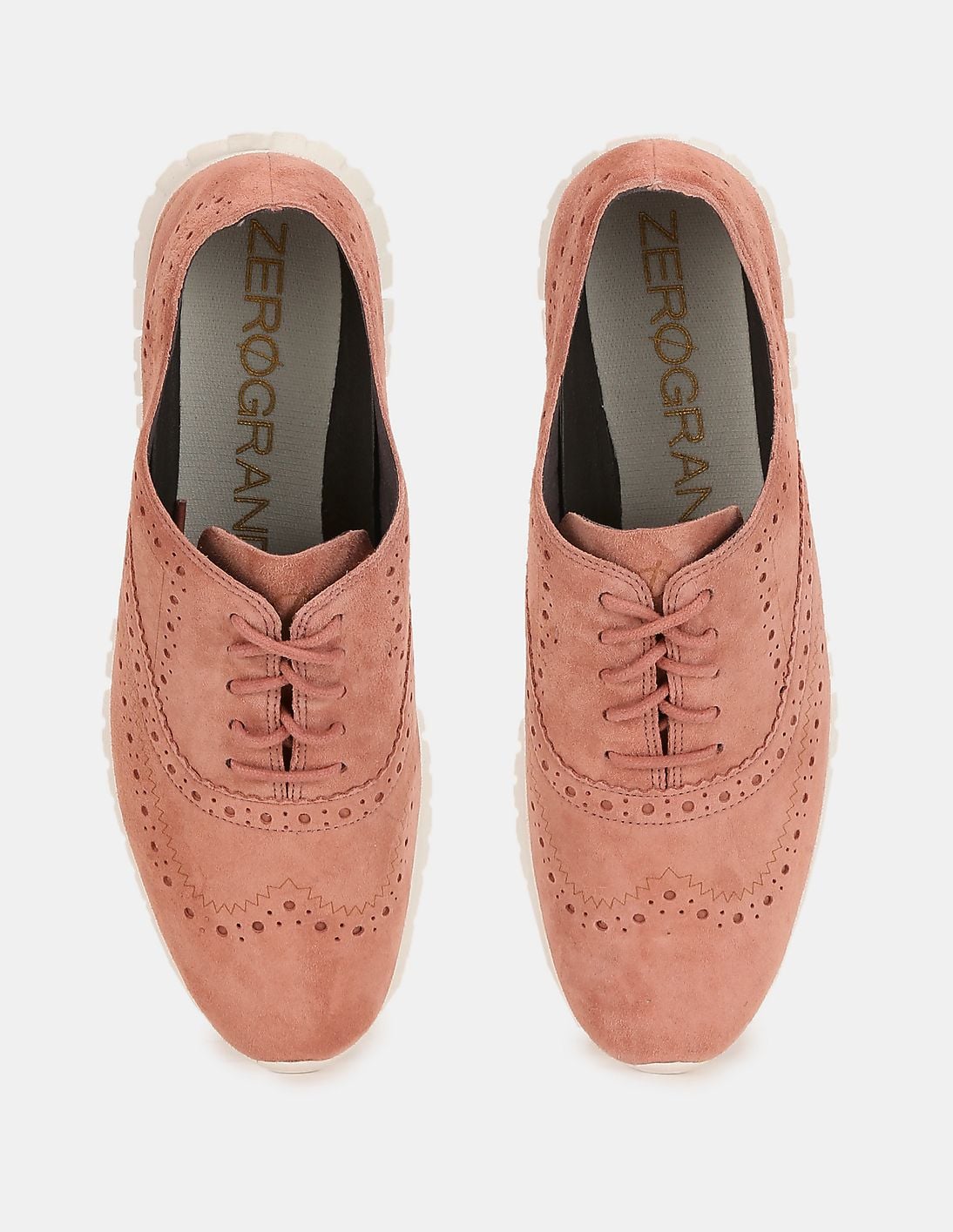 COLE HAAN GRANDEVOLUTION WINGTIP OXFORD SUEDE SIZE 10.5 (C26858) pink soles Cole Haan Women main image 3