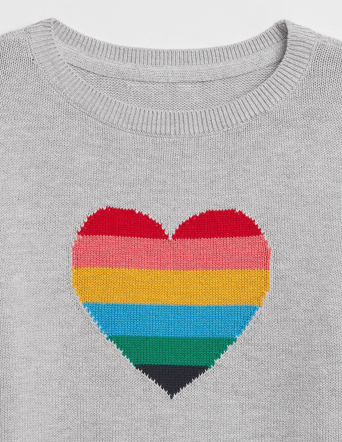 Gap rainbow on sale heart sweater