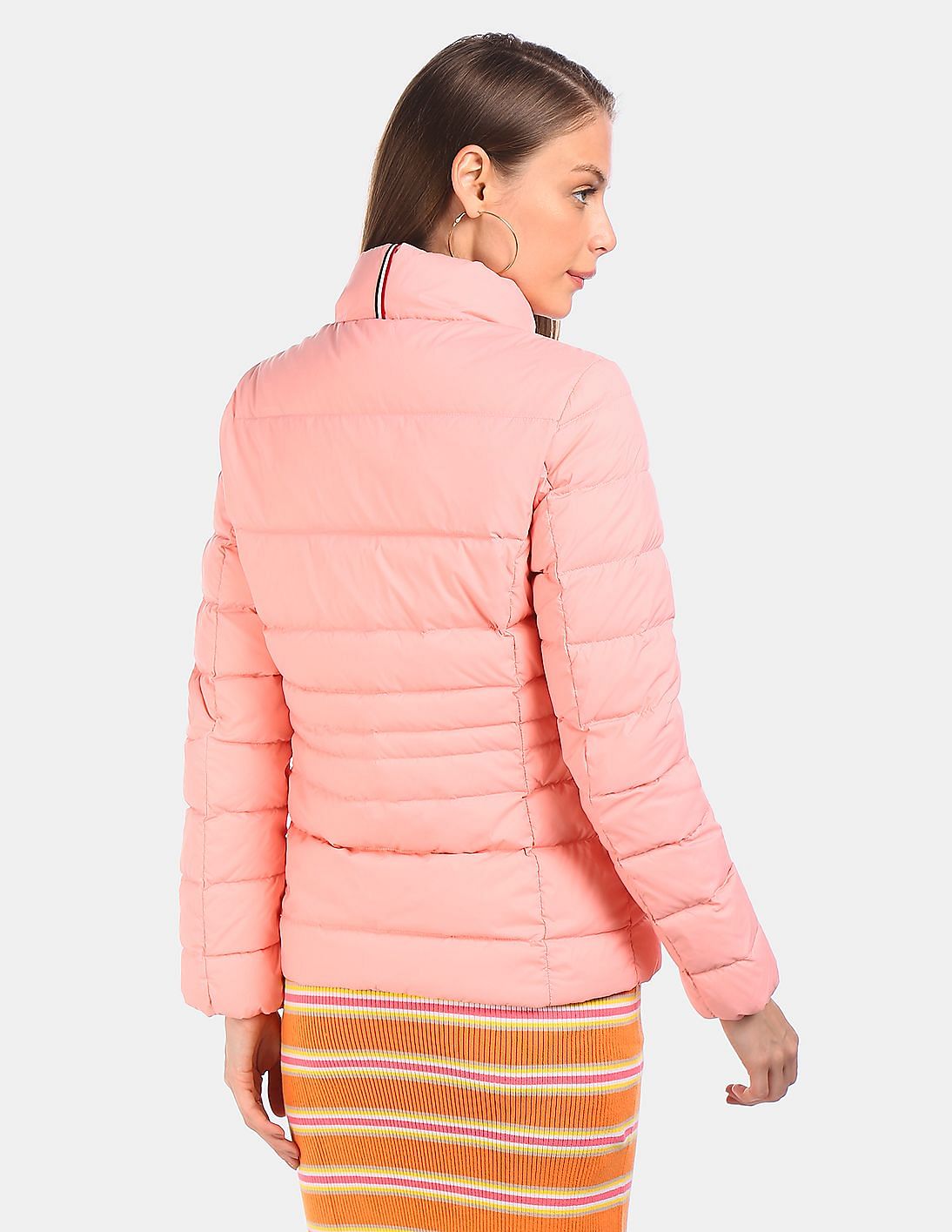 tommy hilfiger pink down jacket