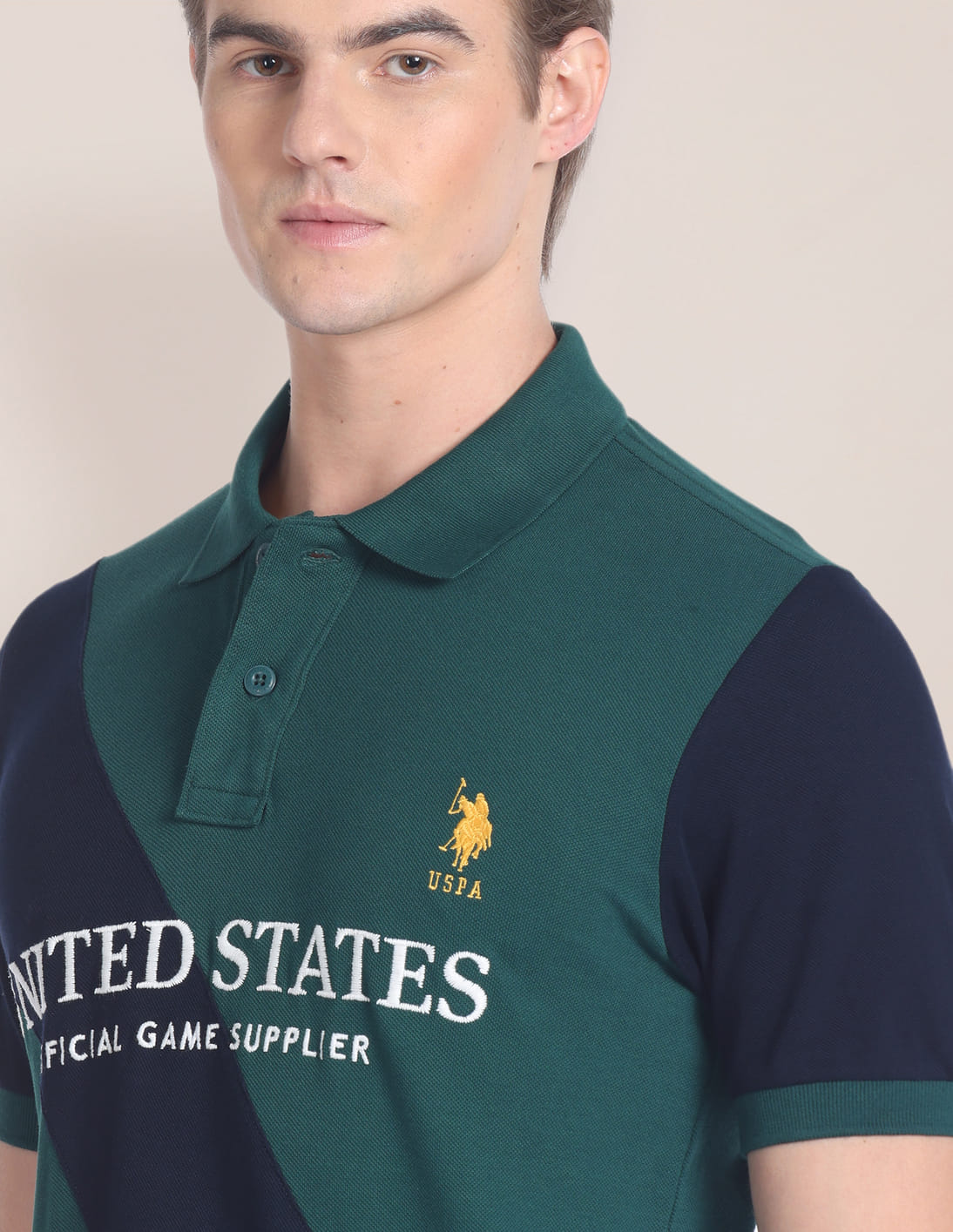 トップス supreme green navy border polo shirt Camiseta Supreme Cursive Polo Light Blue SS25-W18 - Droper