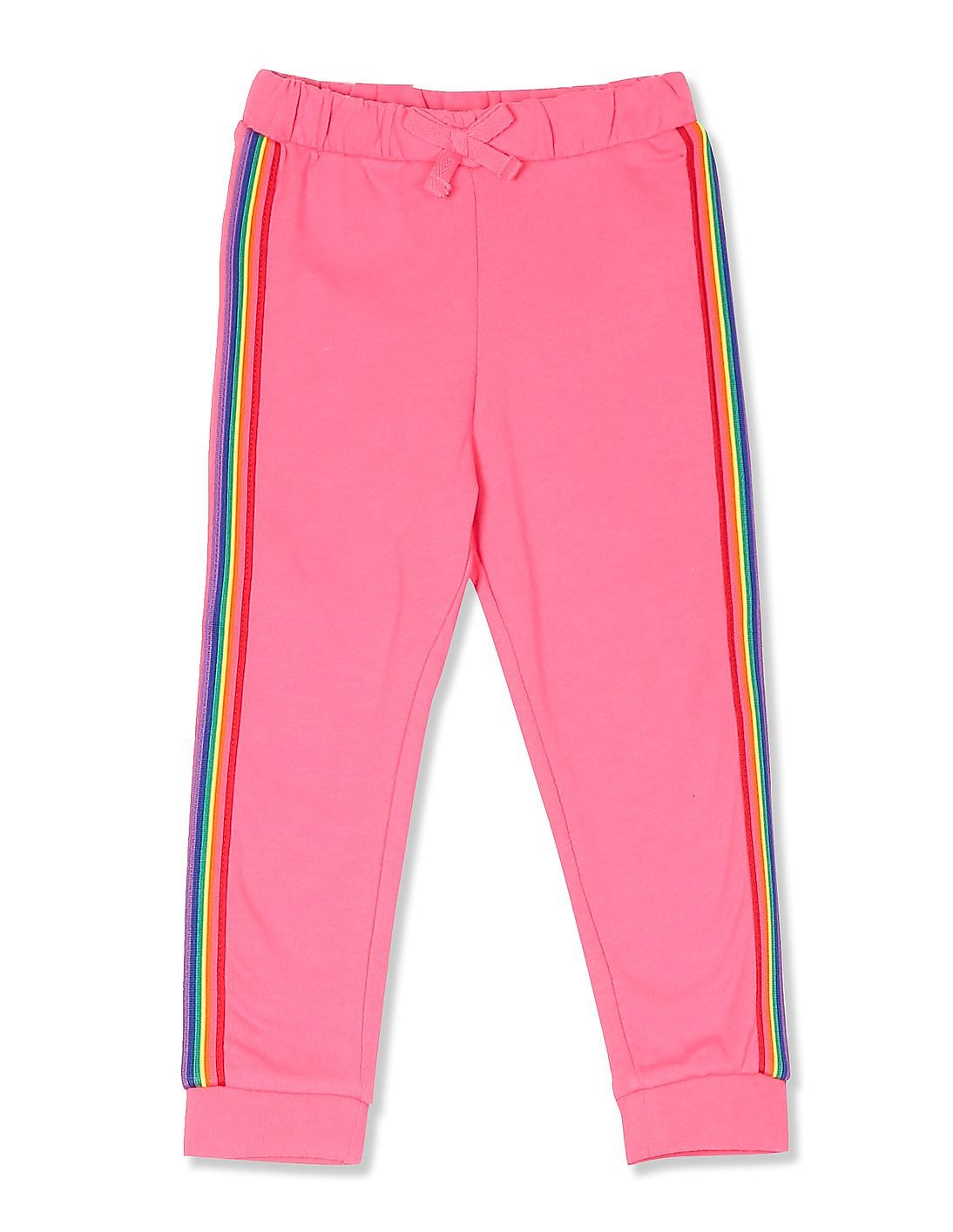 rainbow side stripe pants