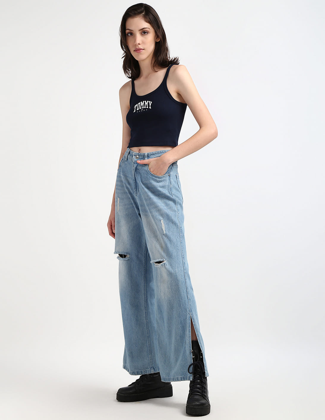 Buy Tommy Hilfiger Crop Varsity Tank Top - NNNOW.com